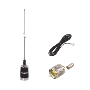 kit de antena móvil HUSTLER KIT-LMG440, en UHF 430-450 MHz, Incluye LMG4305 + CHMB + RFU505 KIT-LMG440.