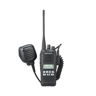 Radio portátil KENWOOD NX-1300-AK5, UHF 400-470 MHz, Analógico, 5 Watts, 260 canales, 9 teclas, GPS, IP55, MIL-STD-810. Incluye antena, batería, cargador y clip.