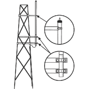 Kit para montaje lateral en Torre HUSTLER SMK-450HX, antenas UHF Serie HX Hustler.