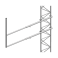 Brazo tipo "F" SYSCOM TOWERS SBL-45G, para tramos STZ-45G, galvanizado por inmersión caliente.