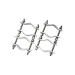 Juego de dos abrazaderas dobles TELEWAVE ANTC-482, para mástiles de 3.8 a 8.9 cm, con Separación entre centros de 12 cm.